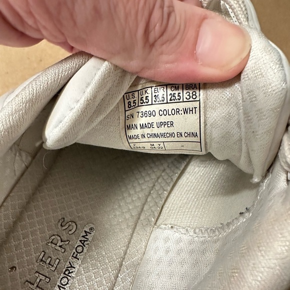 SKETCHERS 8.5 Woman Street Uno wedge white memory foam comfort casual sneaker - Picture 12 of 15